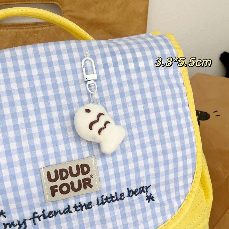 Милая мультяшная кукла-кошка, брелки, мягкая игрушка, кошка/рыба с металлической пряжкой, украшения для школьной сумки для девочек, подвеска для сумки