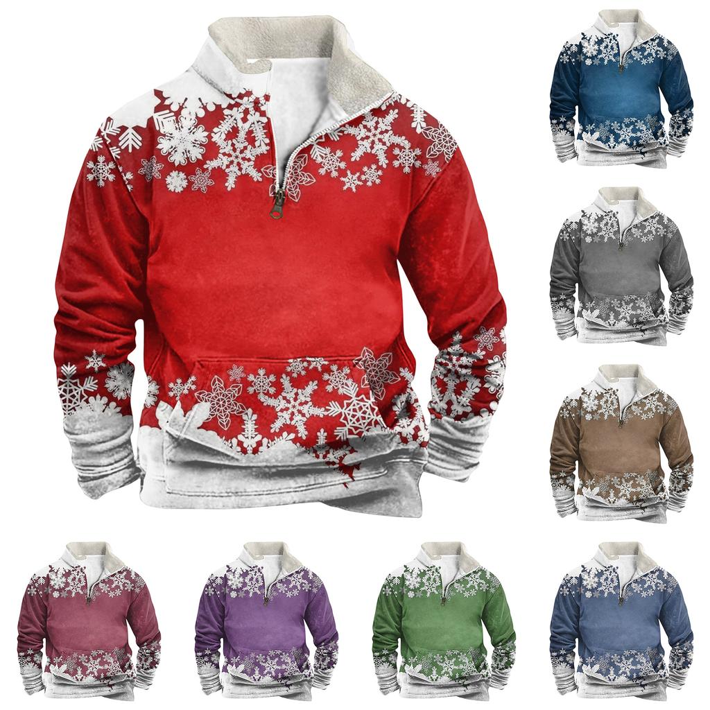 Spring And Men's Standing Collar Sweatshirt Is Outdoor Casual Sweaters Tops