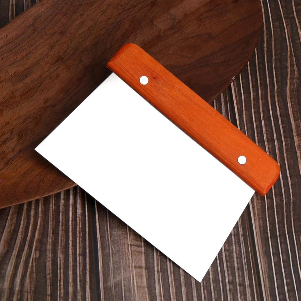 Деревянная ручка Измельчитель для теста из нержавеющей стали Лопатка для выпечки и пасты Скребок для теста Инструменты для выпечки Инструменты для украшения тортов