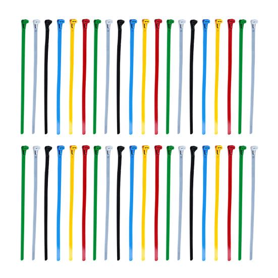 100 шт. Самозатягивающиеся нейлоновые кабельные стяжки Регулируемый многоцелевой ремешок для проводов Дом Офис Мастерская В помещении На улице Сверхпрочная стяжка-молния Обертка