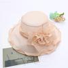 Темпераментная складная шляпка, мягкая кружевная шляпа от солнца с бантом, летняя уличная шляпа от солнца