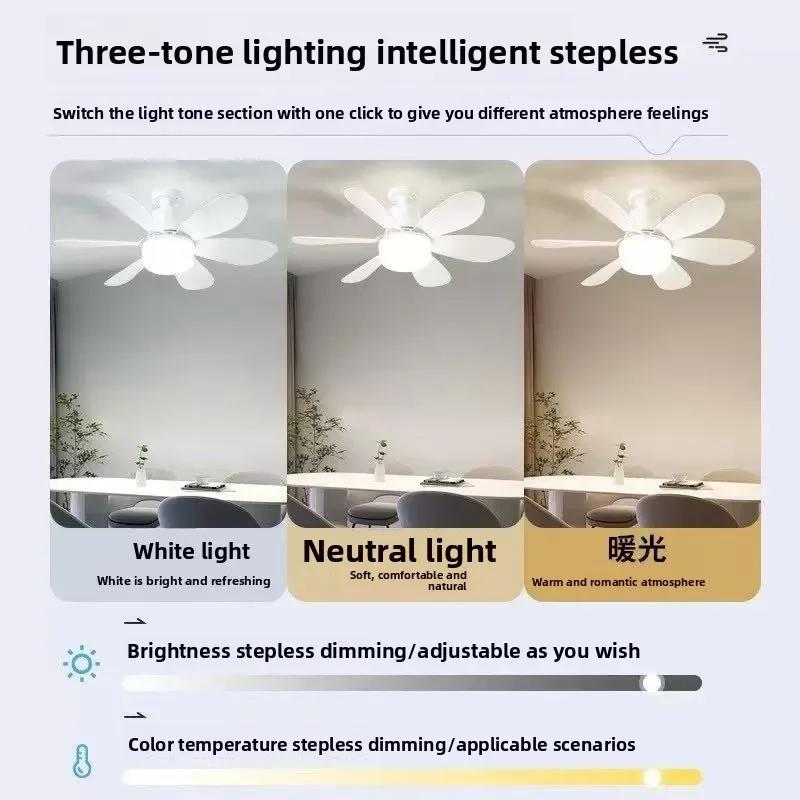 Xiaomi LED 40W Socket Ceiling Fan with Light, 20.5in Screw Ceiling Fans with Lights with Remote, for Bedroom/Garage/Kitchen