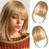 Women Clip-in Bangs Natural Wispy Forehead Hair Extensions Faux French Bangs Girls