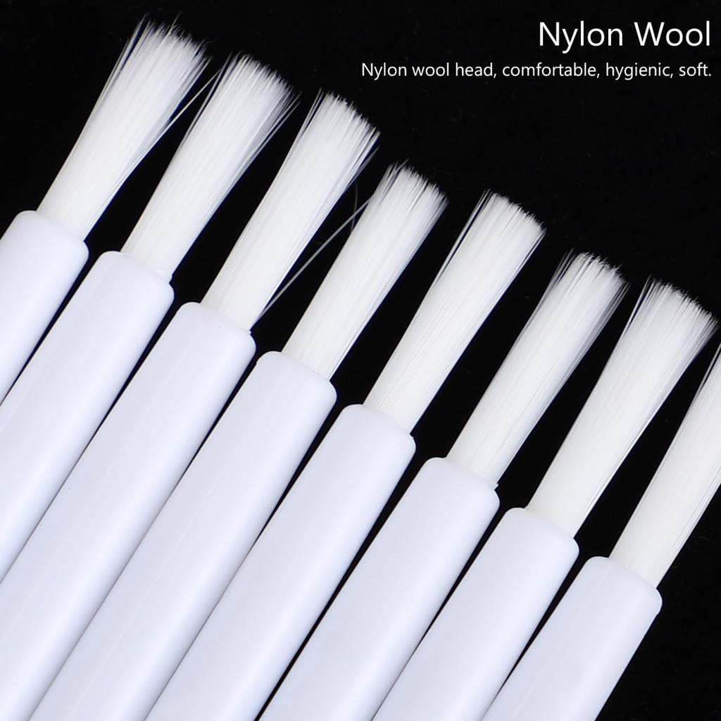 NOLITOY Одноразовые кисти для макияжа губ, глянцевые, нейлоновые и косметические, дорожные, 100 штук, белые, портативные, пластиковые, многофункциональные, для удаления,