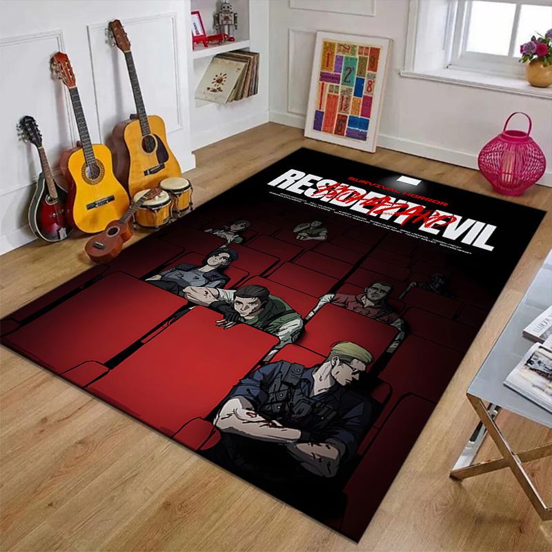 Resident Evil Printed Area Rug Carpet for Bedroom Living Room Home Decor Rugs Mat Non Slip Mat Rug for Bedside