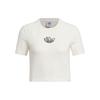 Adidas Originals Trefoil X Monkey Kingdom Crop Tee With Cartoon Logo Women Tops Pink White IP1774