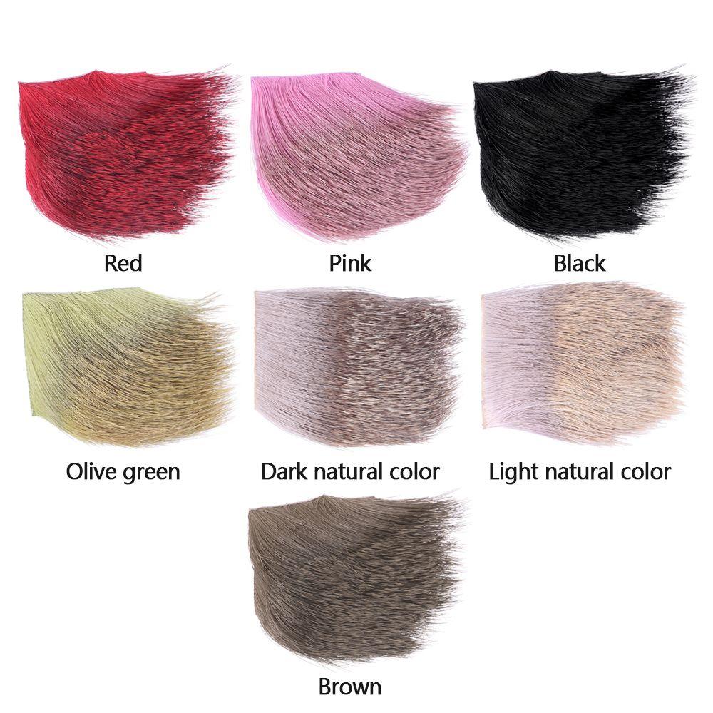 Colors Fly Hook Skin Fur Material Deer Hair Hook Deer Hair Patches Tying Material Fly Fishing Lure