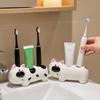 Керамическая подставка для зубных щеток в форме собаки, 4 слота, для раковины в доме