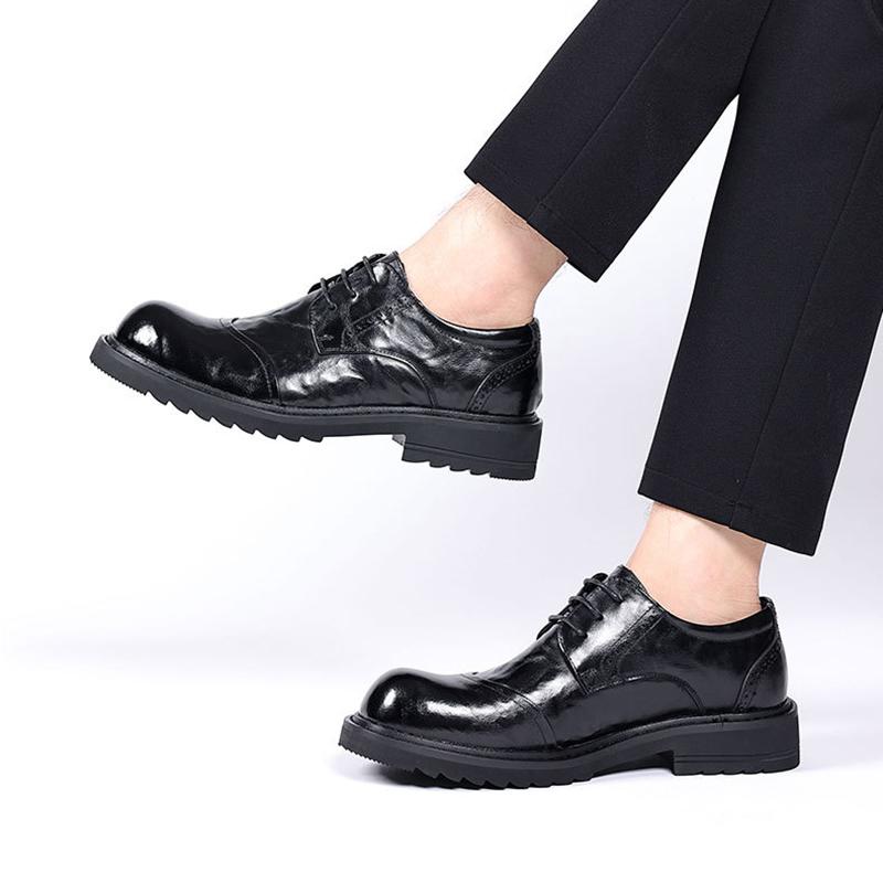 New Business Formal High-end Feelcasual Commuting Genuine Leather Shoes For Men's Office Leather Shoes Elegant Men's Dress Shoes