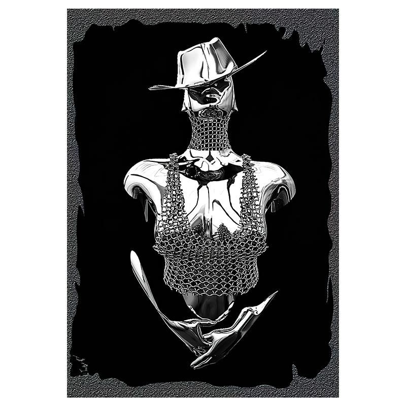 3D визуальные золотые, серебряные настенные художественные картины из металла, современные скандинавские персонализированные холсты, интерьерные картины, принты, домашний декор