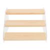 Acrylic Wooden Jewelry Holder Shelf Clay Figure Model Storage Rack Jewelry Showcase Transparent Ladder Shelf Organizer
