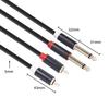 1-5pcs 2 RCA Male To 2 6.35 Jack Male Audio Cable Aluminum Alloy Shell 1.5m Connector Converter Adapter Cord for Various CD