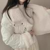 Double-sided Lamb Wool Cotton Clothes Women's Short Lapel Jacket Imitation Loose Long-sleeved Bread Clothes with Cotton-padded Clothes for Winter