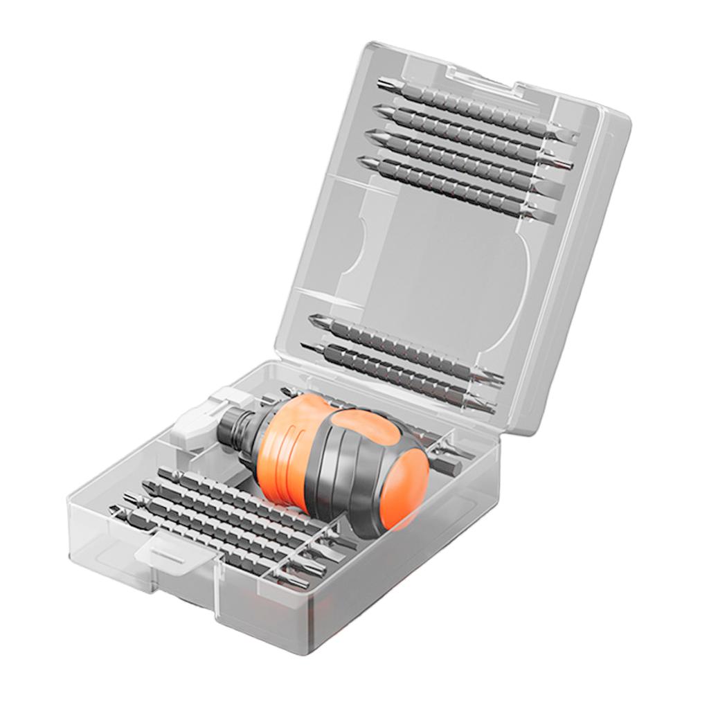 Multibits Ratcheting Screwdriver,Magnetic Telescopic Labor-Saving Hand Tool Double-purpose Head Screwdriver