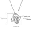 New Fashion Whirlwind Four-leaf Clover Necklace European and American Style S925 Silver Clavicle Chain Cubic Zirconia Jewelry