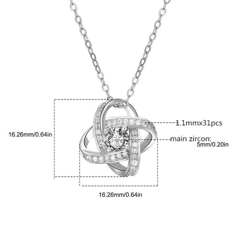 New Fashion Whirlwind Four-leaf Clover Necklace European and American Style S925 Silver Clavicle Chain Cubic Zirconia Jewelry