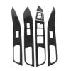 7pcs Carbon Fiber Window Switch Cover Glass Lifting Panel Decor Trim Fit for Mitsubishi Lancer