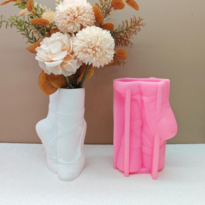 Смолы Формы в форме балетной туфельки для изготовления вазы, настольных украшений, рождественского подарка, силиконовые формы в форме балетной пуанты