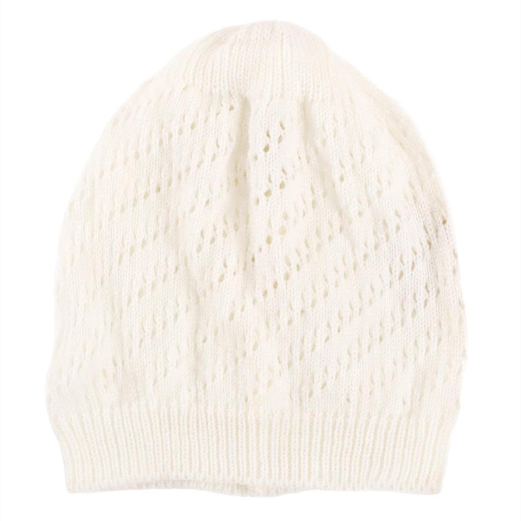 Осенне-зимний женский тонкий плиссированный полый пуловер, вязаная шерстяная теплая уличная детская шапка