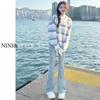 High-Waisted Light Blue Flared Jeans for Tall Women - Summer 2025 Slim-Fit Bell-Bottoms