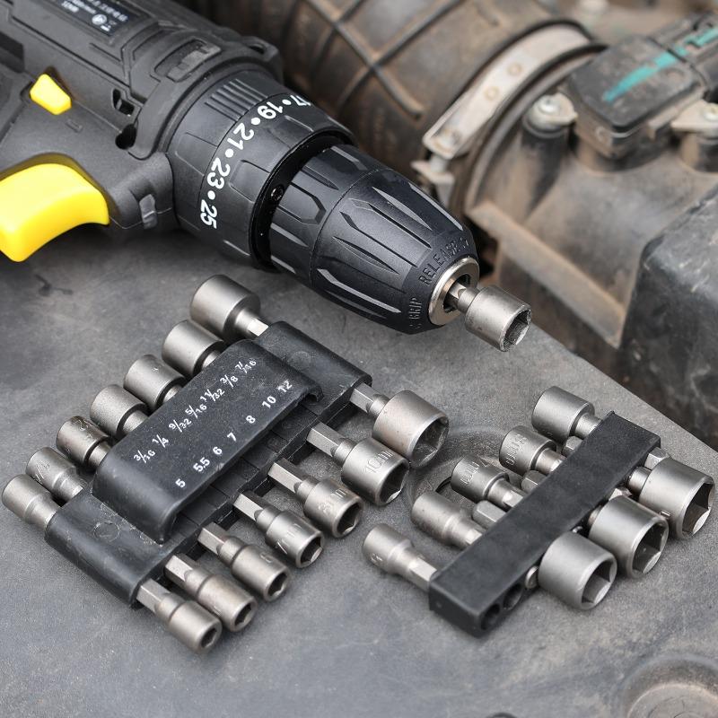 Набор из 9/14 предметов шестигранных гаечных ключей-насадок для дрели, стальных торцевых головок, отверток, гаечных ключей, адаптер для бит, электрические ударные инструменты для закручивания болтов, ручные инструменты