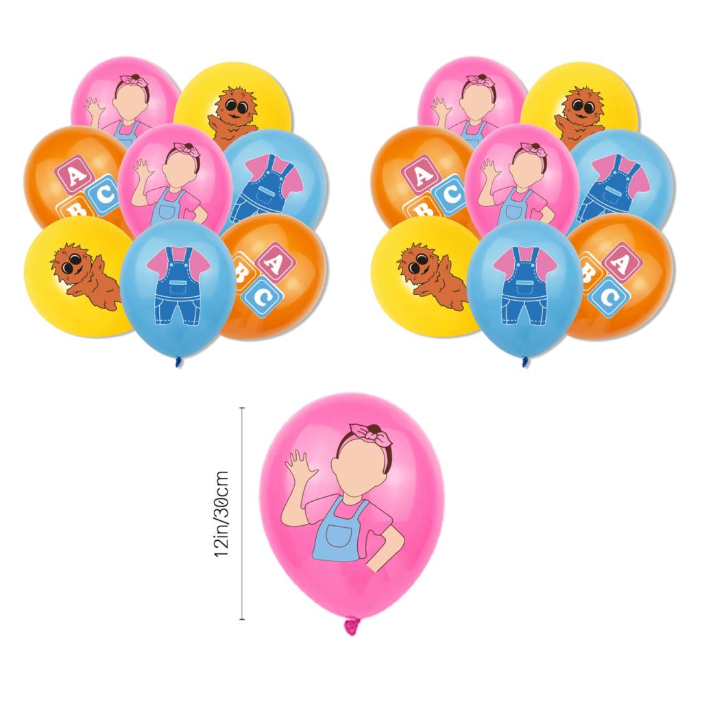 Ms. Rachel's Birthday Themed Party Decoration Banner Balloon Set