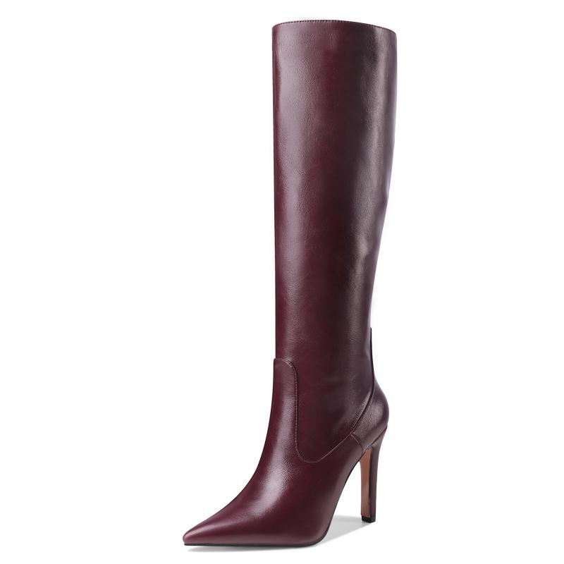 Черные высокие сапоги в стиле вестерн для женщин, сексуальные элегантные сапоги на высоком каблуке, зимние и весенние женские сапоги до колена, длинные туфли челси для женщин