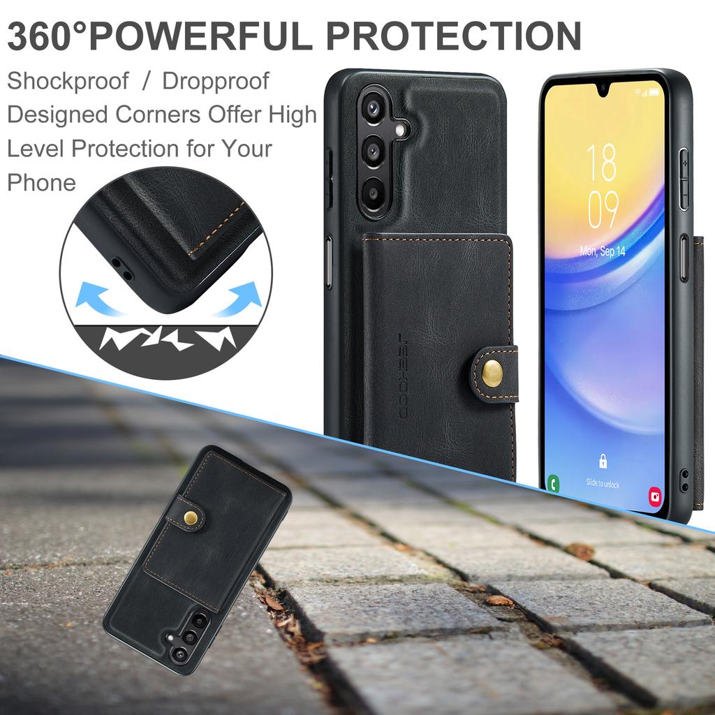 Для Samsung Galaxy A15 4G/5G Чехол Держатель для карт Съемный Кожа+ТПУ Чехол для телефона