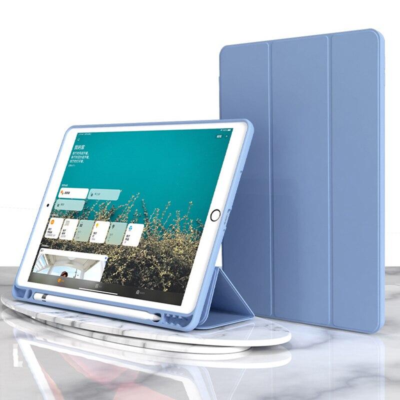 Чехол для iPad Pro 11 10,5 Air 3 Smart Cover 2019 iPad 10,2 8th 9,7 Mini 4 5 с подставкой для карандашей 5-го, 6-го поколения