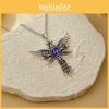 Evil Elegant Blue Eye Pendant With Alluring Cross And Wing Details For Men And Women