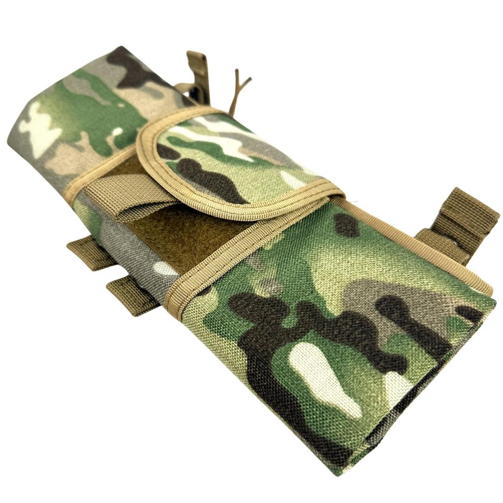MILQUEST Roll-Up Dump Pouch, MOLLE and Belt Compatible, Military Pouch, Airsoft First Line (Camouflage)