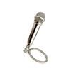 Microphone Pendant Keychain Simulation Mic Shaped Keyring Fashionable Bag Charm Stylish Accessory for Music Lovers