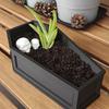 Готический плантатор Жуткий горшок-гроб Контейнер для комнатных растений Украшения на Хэллоуин с поддоном для дренажа для дома, офиса, стола