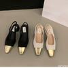 Весна лето квадратный носок темперамент туфли-лодочки универсальные простые удобные средний высокий каблук с мысками модные сандалии