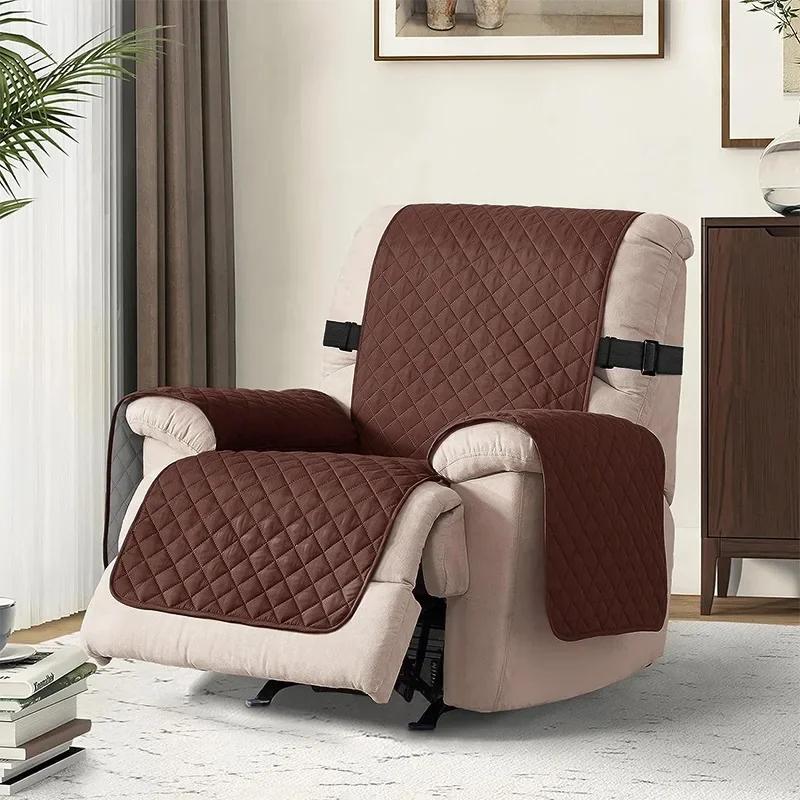 1 Seater Non-slip Recliner Sofa Cover Pet Dog Kid Armchair Mat Washable Quilted Recliner Chair Slipcovers Furniture Protector