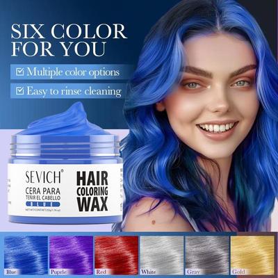 Воск для окрашивания волос 13 цветов 50 г DIY Окрашивающая глина для волос Легко смываемая Краска для окрашивания бровей и бороды Временный крем для окрашивания волос