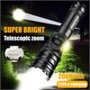 Super Bright Rechargeable LED COB Flashlight With 9 Lighting Modes Multifunction Magnetic Outdoor Waterproof Lamp18650 Battery