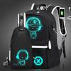 Светящийся рюкзак из ткани Оксфорд с отверстием для наушников и USB для студентов