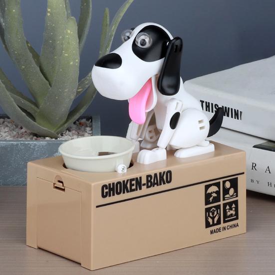 Поедание денег Собака Копилка Подвижные соединения Щенок Электрическая Копилка Автоматическая