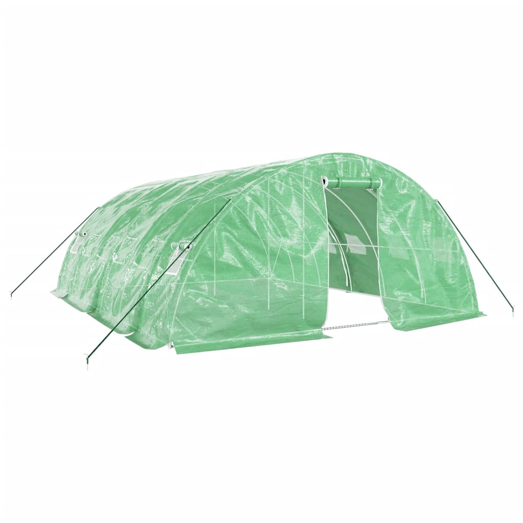 Теплица с зеленым стальным каркасом 30 м² 6 x 5 x 2,3 м