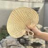 2Pcs/5Pcs  Straw Fan Party Handmade Woven Cattail Fan Summer Cooling Dandelion Fan Photo Props Multi-Size