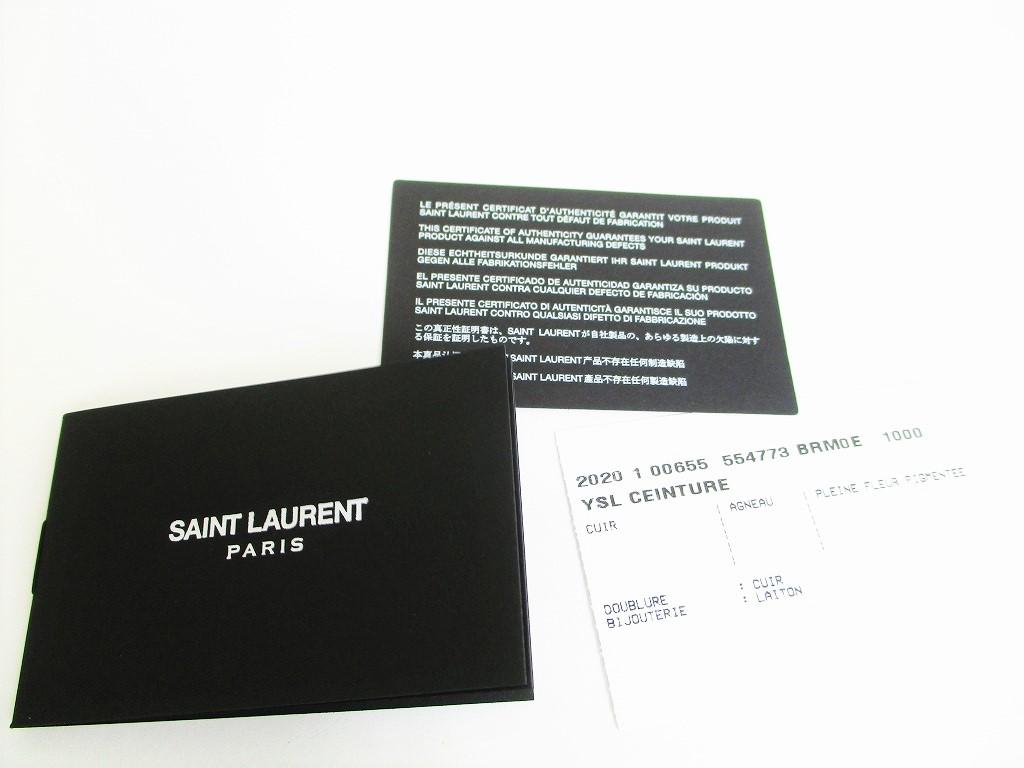 Authentic Saint Laurent Paris YSL Yves Saint Laurent Leather Belt Size 89-99cm #7974 Refurbished