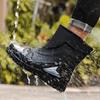 Winter Rain Working Boots for Men Casual  Ankle Men's Chef Rainboots Fashion Non-slip Fishing Shoe Men Waterproof Outdoor Boot