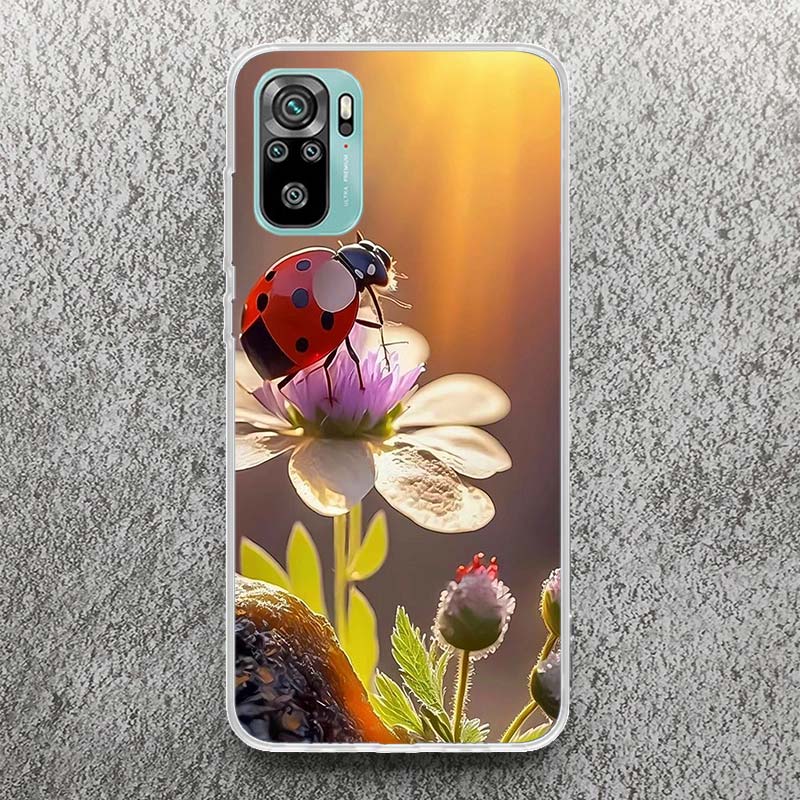 Чехол-бампер с принтом Насекомое Семиточечная божья коровка для Xiaomi Redmi Note 14 13 12S 11S Чехол для телефона 10 Pro Plus 11E 11T 12 11 10S 5G
