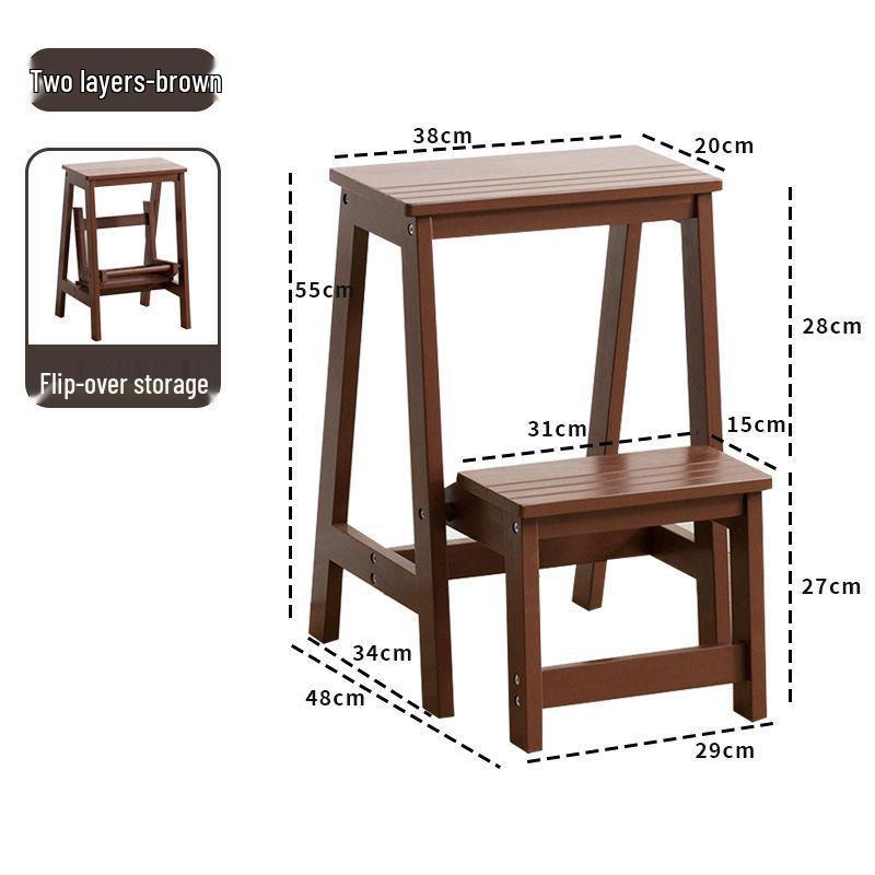 Складной стул-лестница из массива дерева: Двухфункциональная стремянка и комнатная А-образная лестница