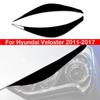 Для Hyundai Veloster 2011-2017 глянцевая черная передняя фара автомобиля, накладка для бровей, век, наклейка, крышка, АБС-пластик, декоративная авторамка