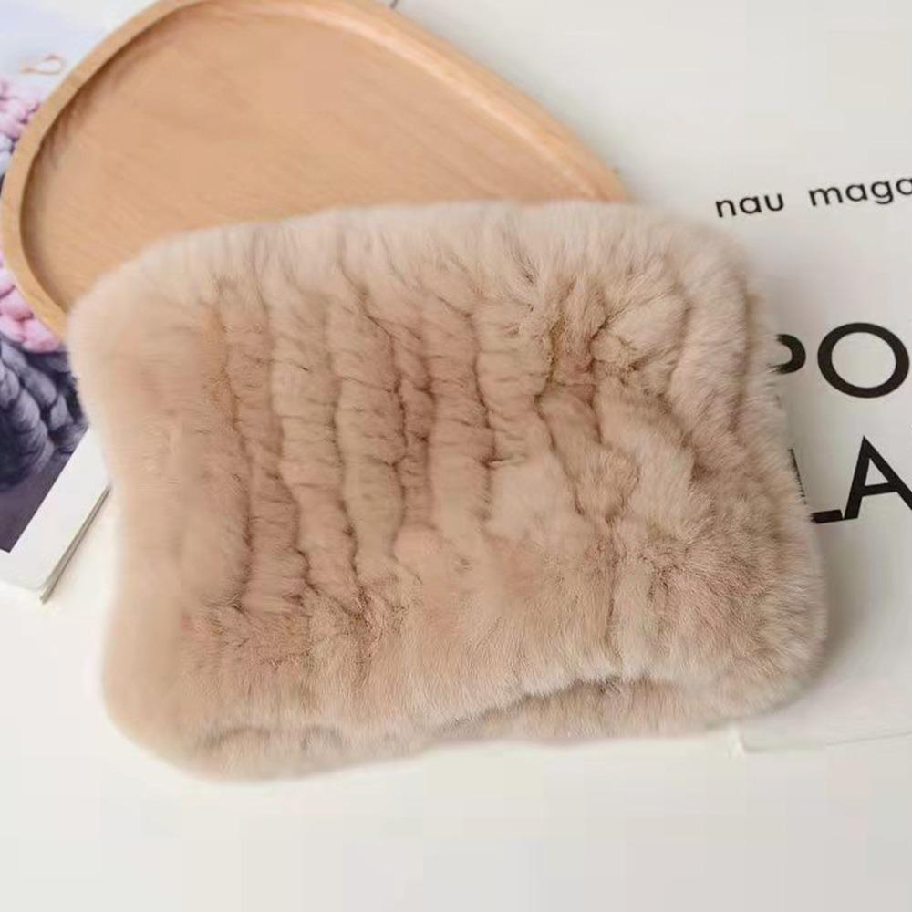 Elastic Rabbit Fur Scarf Multicolour Fur Collar Neck Creative Rex Rabbit Fur Scarf Gift