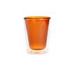 Maehata Thermoglass 250ml Rocks Insulates Hot and Cold Nuit Amber Tumbler, Cup, Heat-Resistant Double-Walled Glass, Drinks,