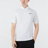 Under Armour Однотонная рубашка поло с коротким рукавом на пуговицах, мужская рубашка поло, белая 1368122-100