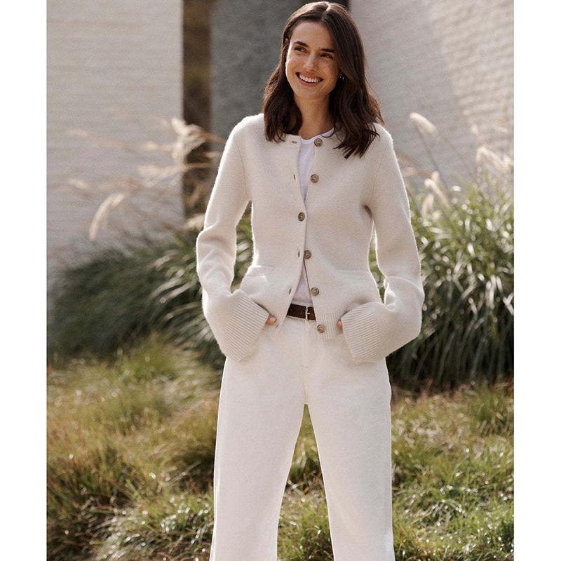 Повседневный свободный однобортный кардиган с длинными рукавами для зимы, женское пальто, новый трикотажный кардиган с круглым вырезом, женский свитер